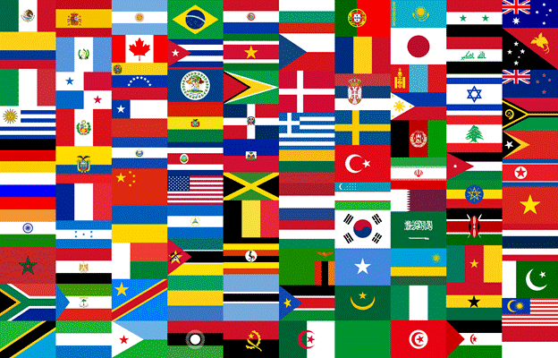 Image showing worldwide flags